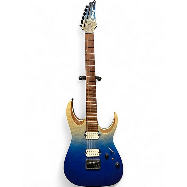 Used Ibanez RGA42HPQM Blue Solid Body Electric Guitar
