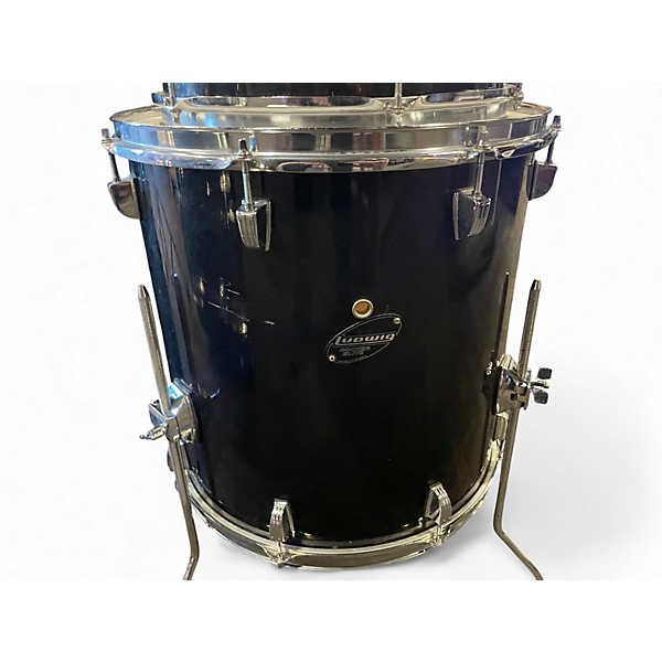 Used Ludwig 6 Piece Rocker Elite Black Drum Kit