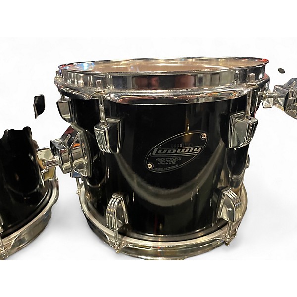 Used Ludwig 6 Piece Rocker Elite Black Drum Kit