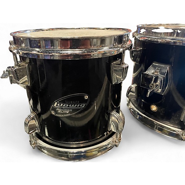 Used Ludwig 6 Piece Rocker Elite Black Drum Kit