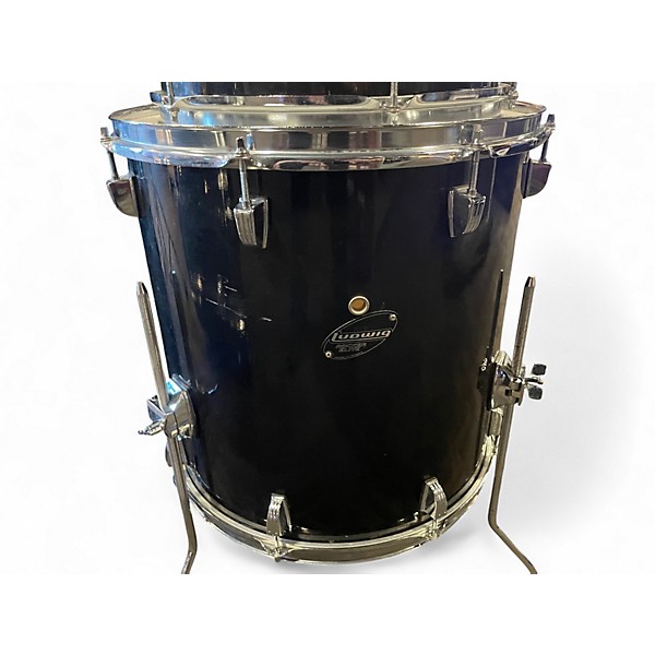 Used Ludwig 6 Piece Rocker Elite Black Drum Kit