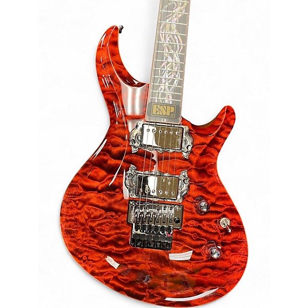 Used ESP Custom Shop LTD Exhibition Red Solid Body Electric Guitar