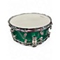 Used Trick 5.5X14 MAPLE SNARE Green Drum thumbnail