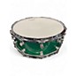 Used Trick 5.5X14 MAPLE SNARE Green Drum