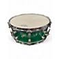 Used Trick 5.5X14 MAPLE SNARE Green Drum