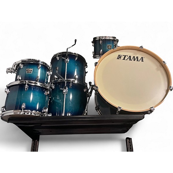 Used TAMA 5 Piece Superstar Coastal Drift Green Drum Kit