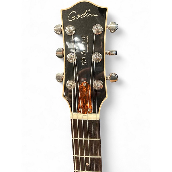 Used Godin 5th Avenue Kingpin II 2 Tone Sunburst Hollow Body Electric Guitar