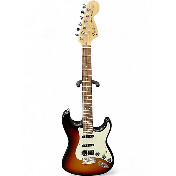 Used 2008 Fender Highway One Stratocaster HSS 3 Tone Sunburst Solid Body Electric Guitar