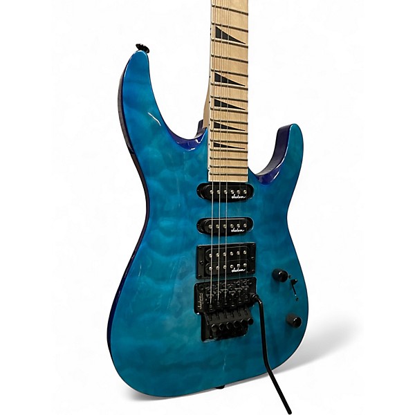 Used Jackson JS34Q Dinky Trans Blue Solid Body Electric Guitar