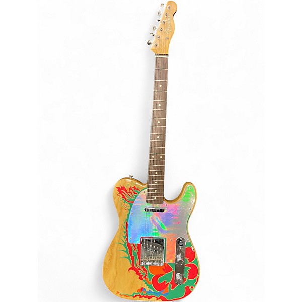 Used Fender Jimmy Page Dragon Art Telecaster Natural Solid Body Electric Guitar