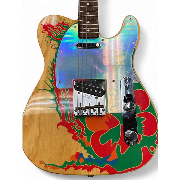 Used Fender Jimmy Page Dragon Art Telecaster Natural Solid Body Electric Guitar