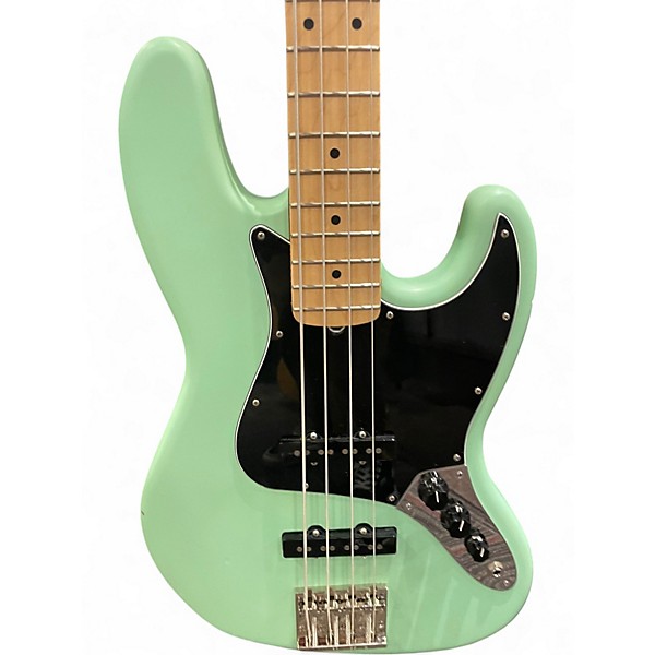 Used Fender American Performer Jazz Bass Surf Green Electric Bass Guitar