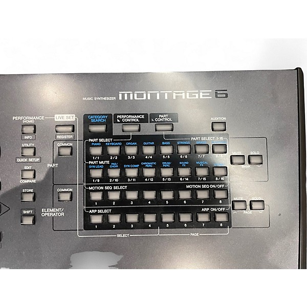 Used Yamaha Montage 6 61 Key Keyboard Workstation