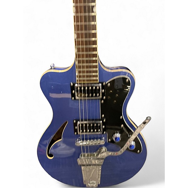 Used Italia Maranello 61 Blue Hollow Body Electric Guitar
