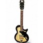 Vintage 1960 Supro Thunderstick Black and Silver Solid Body Electric Guitar thumbnail