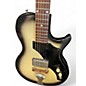 Vintage 1960 Supro Thunderstick Black and Silver Solid Body Electric Guitar