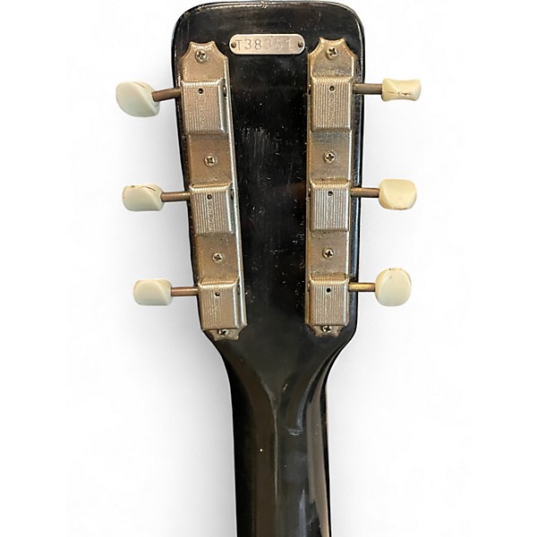 Vintage 1960 Supro Thunderstick Black and Silver Solid Body Electric Guitar