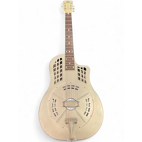 Used National Resorocket Silver Acoustic Electric Guitar