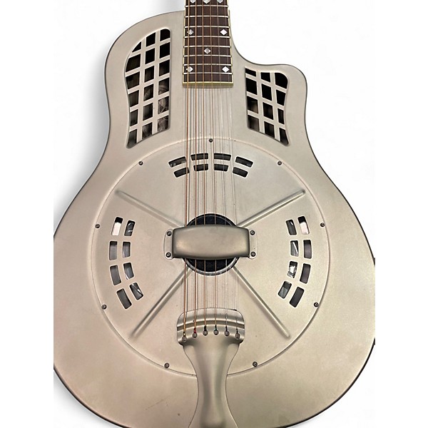 Used National Resorocket Silver Acoustic Electric Guitar