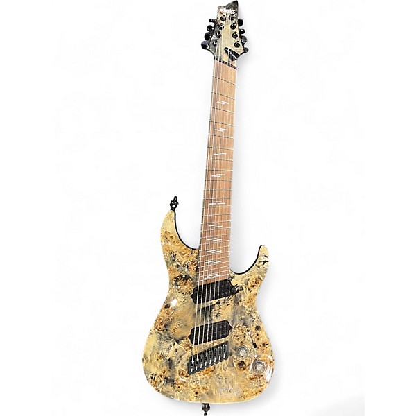Used Schecter Guitar Research OMEN ELITE-8 MULTISCALE Charcoal Solid Body Electric Guitar