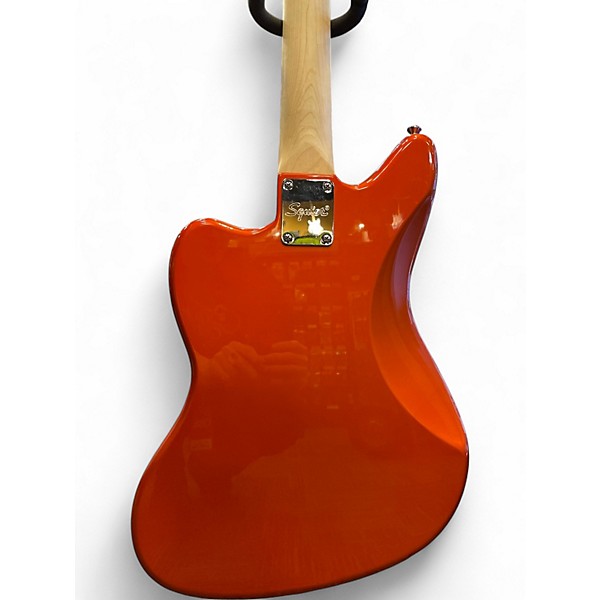 Used Squier Vintage Modified Jaguar Bass Metallic Orange Electric Bass Guitar