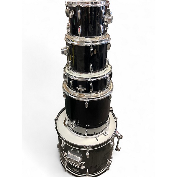 Used Pearl 5 Piece ROADSHOW Black Drum Kit