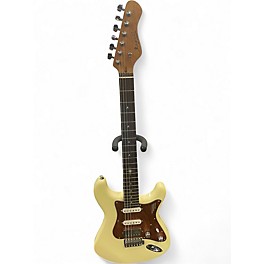 Used Magneto Sonnet Deluxe Vintage White Solid Body Electric Guitar