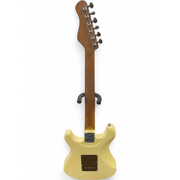 Used Magneto Sonnet Deluxe Vintage White Solid Body Electric Guitar