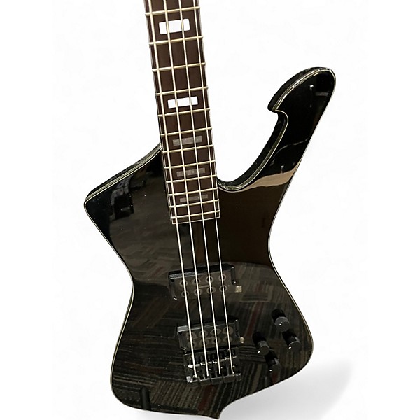 Used Ibanez Iceman Bass Black Electric Bass Guitar