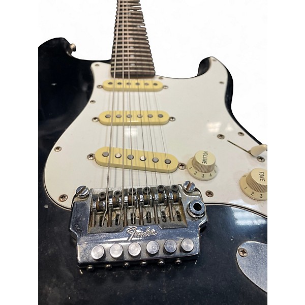 Vintage 1986 Fender CONTEMPORARY STRATOCASTER Black Solid Body Electric Guitar