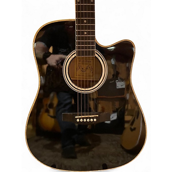 Used Esteban ALC200 Black Acoustic Electric Guitar