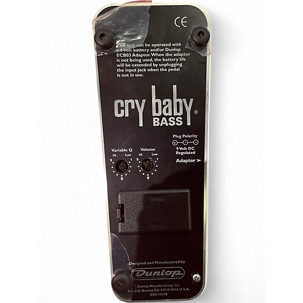 Used Dunlop 105Q Cry Baby Bass Wah Bass Effect Pedal