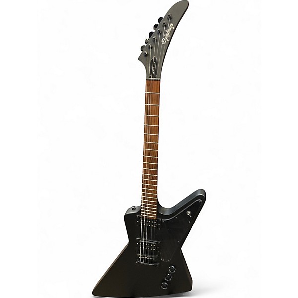 Used Epiphone Gothic 1958 Explorer Black Solid Body Electric Guitar