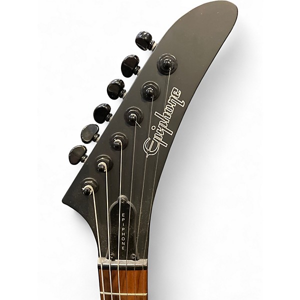 Used Epiphone Gothic 1958 Explorer Black Solid Body Electric Guitar
