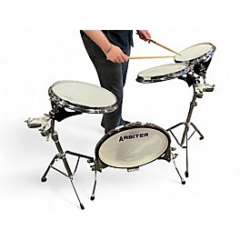 Used 1980s Arbiter 4 Piece Flats Chrome Drum Kit