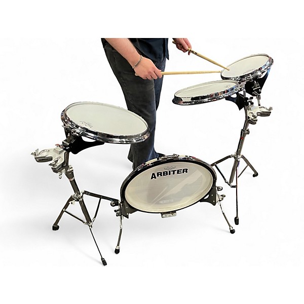 Used 1980s Arbiter 4 Piece Flats Chrome Drum Kit