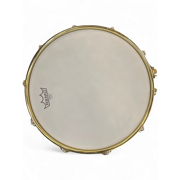 Used DW 14X5.5 Collector's Series nickel over brass Metallic Gold Drum
