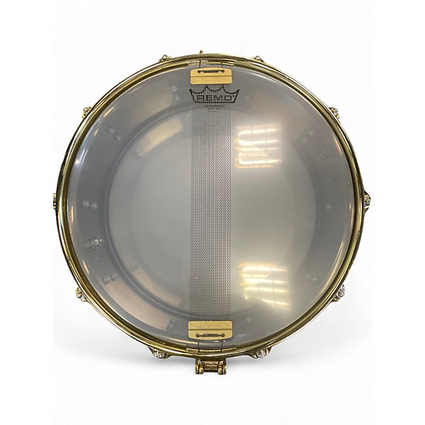 Used DW 14X5.5 Collector's Series nickel over brass Metallic Gold Drum