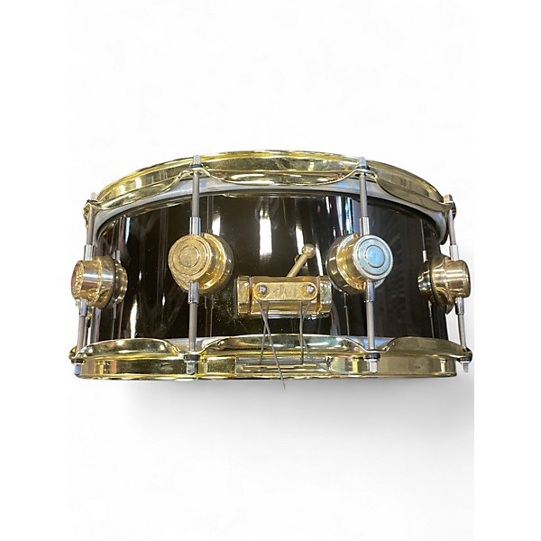 Used DW 14X5.5 Collector's Series nickel over brass Metallic Gold Drum