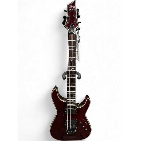 Used Schecter Guitar Research Hellraiser C1 Floyd Rose Black Cherry Solid Body Electric Guitar