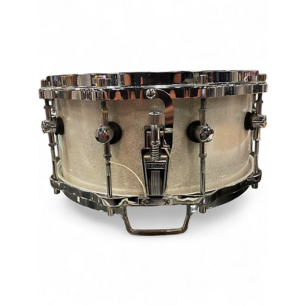 Used 1990s SONOR 14X6.5 Designer Series Snare Pearl White Drum