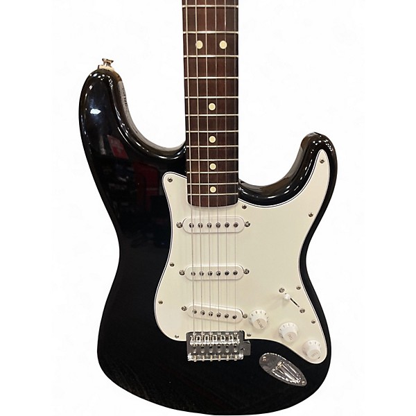 Used Squier Mexican  Stratocaster Black Solid Body Electric Guitar