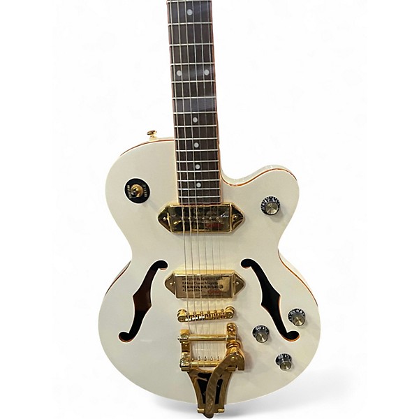 Used Epiphone WILDKAT PW Arctic White Hollow Body Electric Guitar