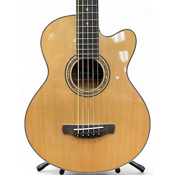 Used Ibanez AEB105E-NT Natural Acoustic Bass Guitar