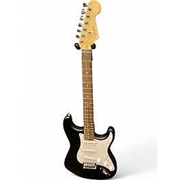 Used Squier Stratocaster Flat Black Solid Body Electric Guitar