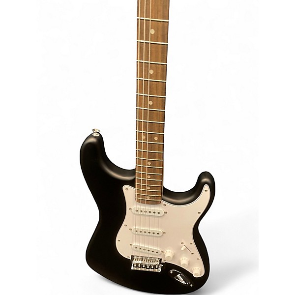 Used Squier Stratocaster Flat Black Solid Body Electric Guitar