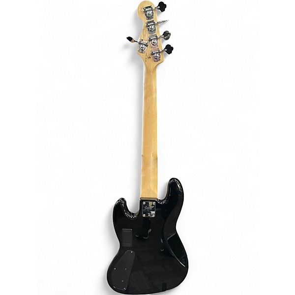 Used Squier Deluxe Jazz Bass Active V 5 String Black Electric Bass Guitar