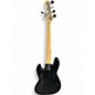 Used Squier Deluxe Jazz Bass Active V 5 String Black Electric Bass Guitar