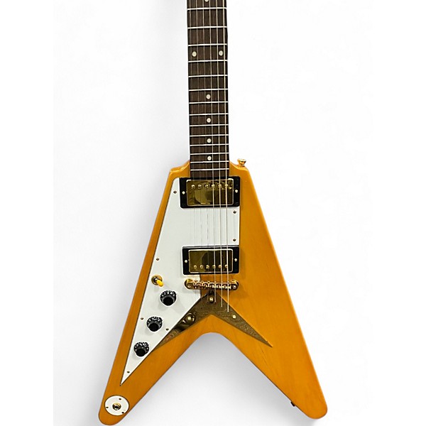 Used Epiphone 1958 Korina Flying V Natural Solid Body Electric Guitar