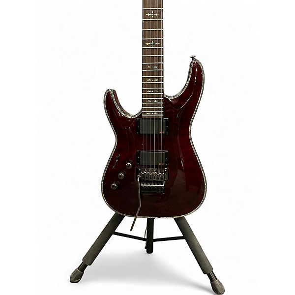 Used Schecter Guitar Research C1 Hellraiser Left Handed Black Cherry Electric Guitar